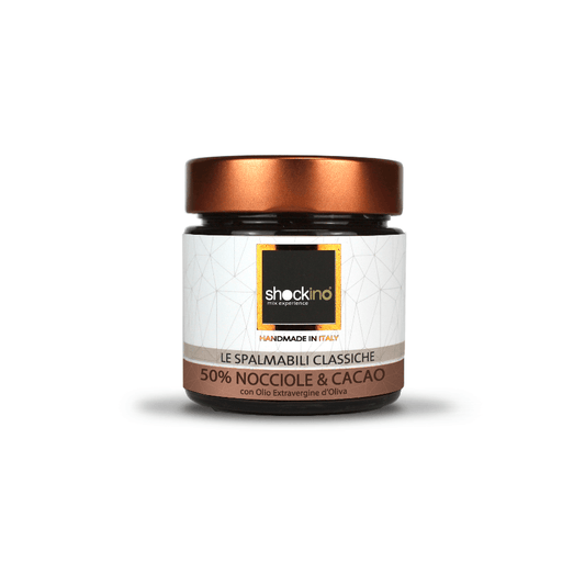 Crema spalmabile 50% Nocciole e Cacao - Shockino Cioccolato