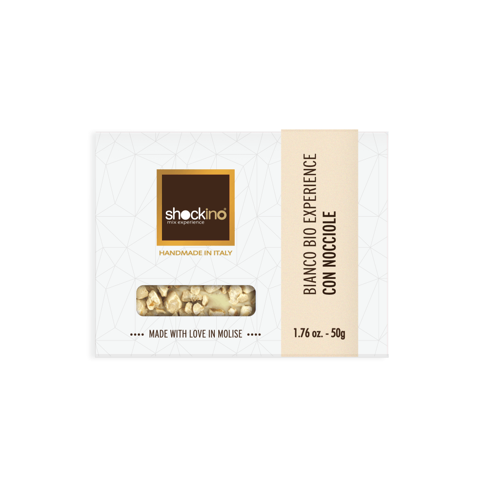 Tavoletta cioccolato Bianco e Nocciole - Shockino Cioccolato