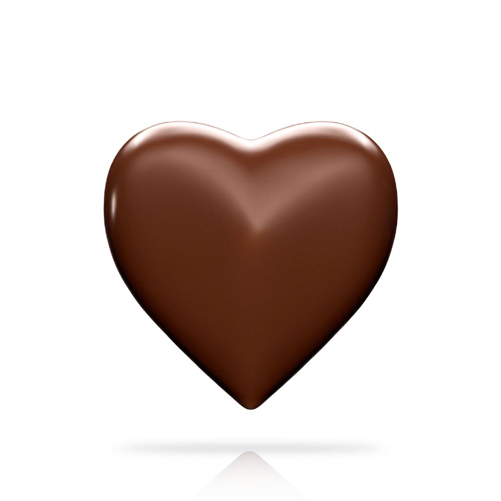 Cuore cioccolato al latte San Valentino