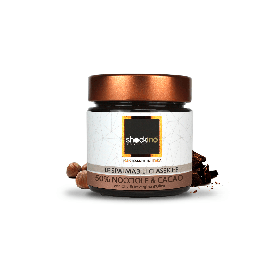 Crema spalmabile 50% Nocciole e Cacao - Shockino Cioccolato