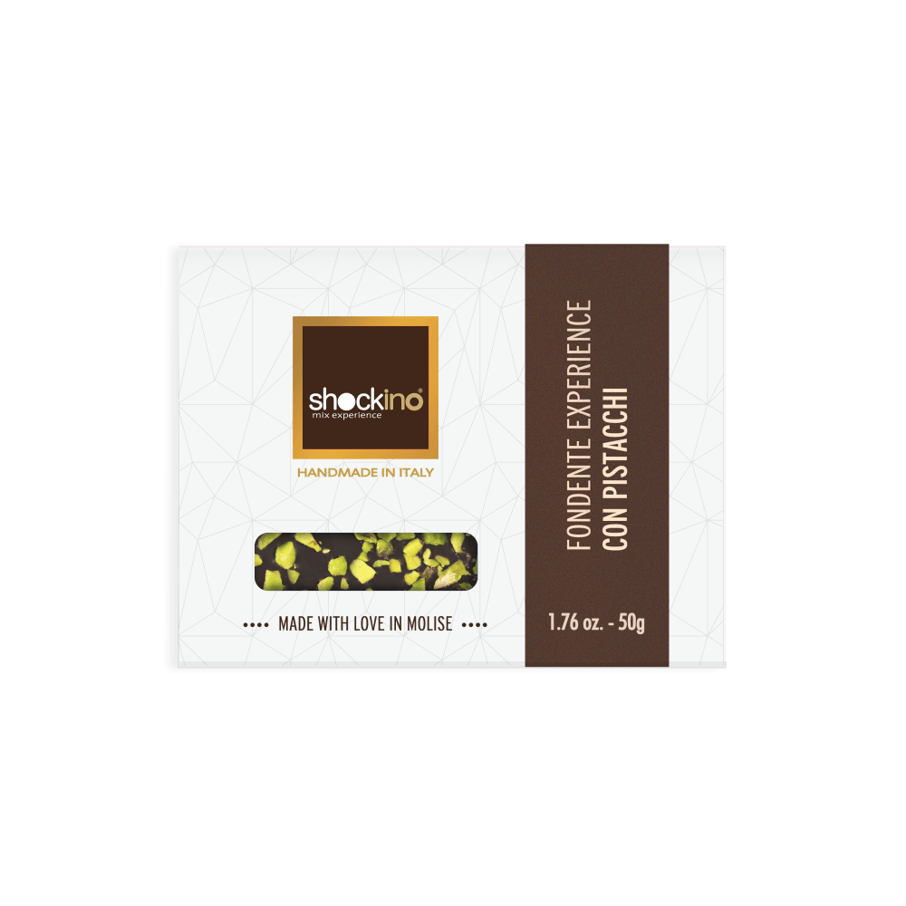 Tavoletta cioccolato Fondente e Pistacchi - Shockino Cioccolato